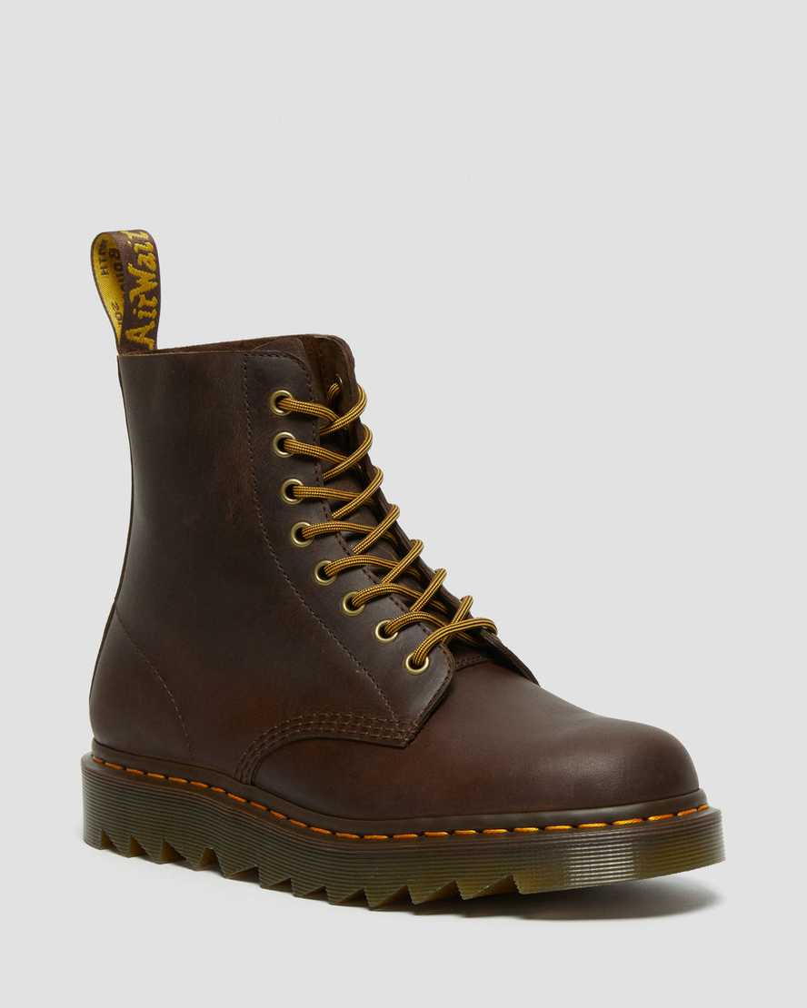 Dr. Martens 1460 Pascal Ziggy Deri Erkek Originals Botlar - Bot Koyu Kahverengi |PMKEH7568|